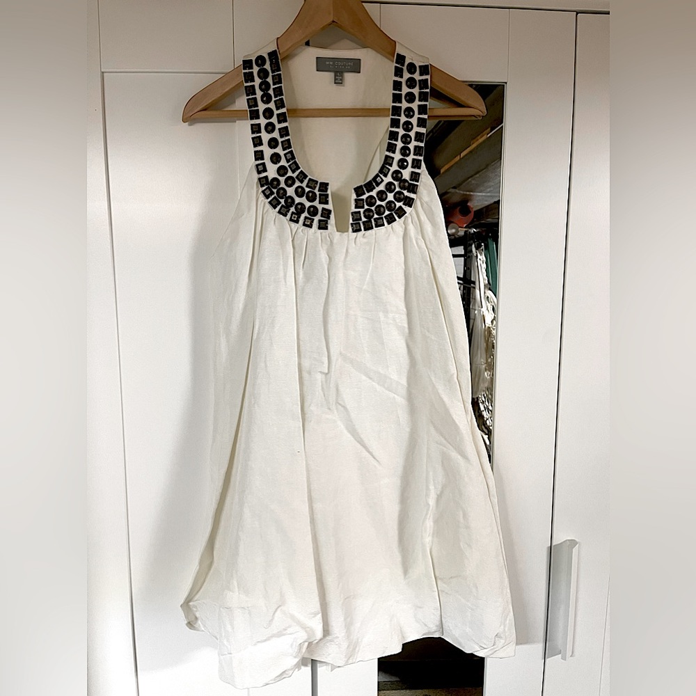 MM couture by miss me 
white racer back bubble dress rare cute